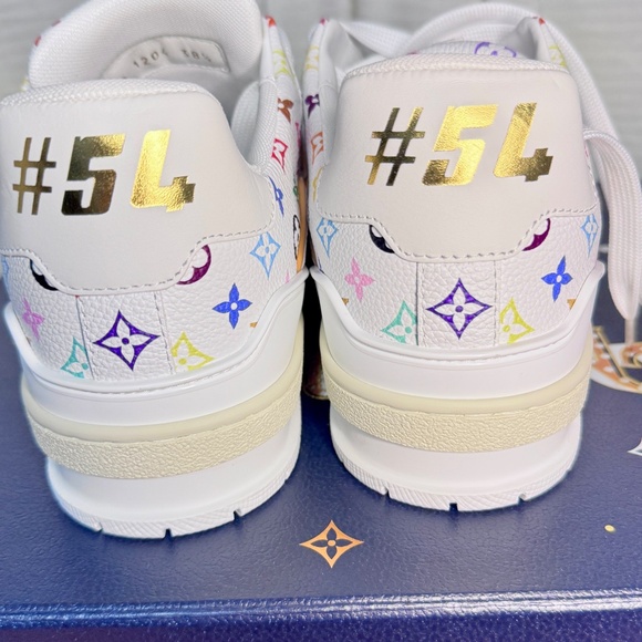 NIB Louis Vuitton Murakami White Multicolor Monogram Trainer Sneakers for Men 11 main image 6